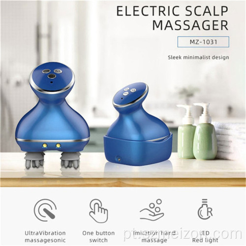 Massageador de cabeça de silicone elétrico de design